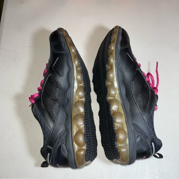 Skechers SKECH-AIR Womens Black/Pink Relaxed Fit Slip Resistant Shoes size 11 - Picture 7 of 9